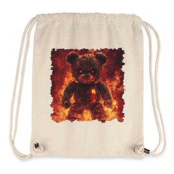 Ours de flamme, mais je ne suis pas un jouet câlin - Sac à cordon recyclé Stanley/Stella - blanc naturel - Devant