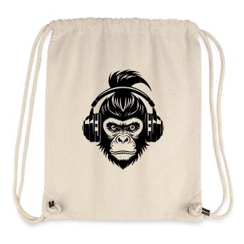 Fokussiert Affenkopf Gaming Kopfhörer Crew Shirt - Stanley/Stella recycelter Gym Bag - Naturweiß - Vorne