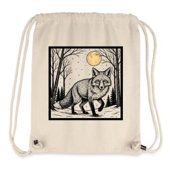 Fuchs im Winterwald - Stanley/Stella recycelter Gym Bag - Naturweiß - Vorne