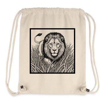 Lion in the tall grass - Stanley/Stella Recycled Gym Bag - natural - Front