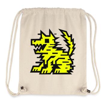 Glitch Neon Dog - Stanley/Stella recycelter Gym Bag - Naturweiß - Vorne