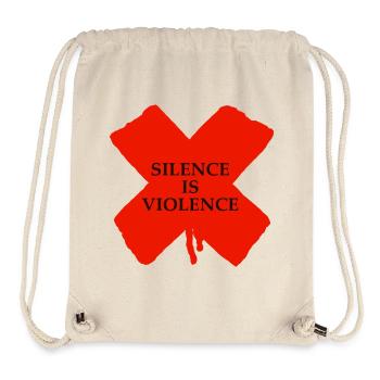 Silence is Violence - Stanley/Stella recycelter Gym Bag - Naturweiß - Vorne