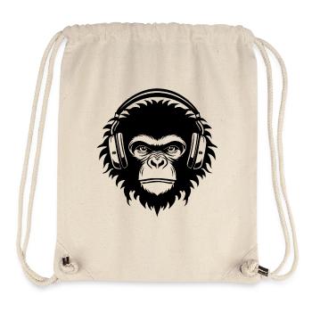 Fokussiert Affenkopf Gaming Kopfhörer Crew Shirt - Stanley/Stella recycelter Gym Bag - Naturweiß - Vorne