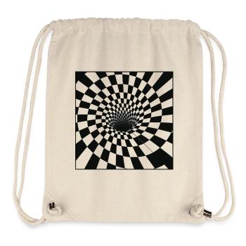 Spiralförmiger Checker Tunnel - Stanley/Stella recycelter Gym Bag - Naturweiß - Vorne
