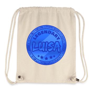 Prénom Luisa - Sac à cordon recyclé Stanley/Stella - blanc naturel - Devant