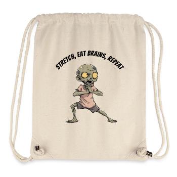 Zombie Stretch Eat Brains Repeat - Stanley/Stella Recycled Gym Bag - natural - Front