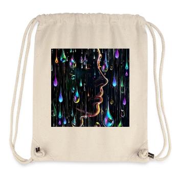 Neon Rain Portrait with Droplets - Stanley/Stella Recycled Gym Bag - natural - Front