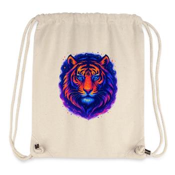 Neon Tiger Kunst Design – Wilder Blick - Stanley/Stella recycelter Gym Bag - Naturweiß - Vorne