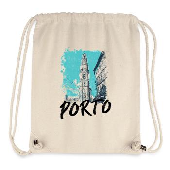 Tour of the Clérigos Porto art illustration - Stanley/Stella Recycled Gym Bag - natural - Front