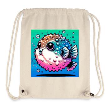 Kugelfisch - Stanley/Stella recycelter Gym Bag - Naturweiß - Vorne