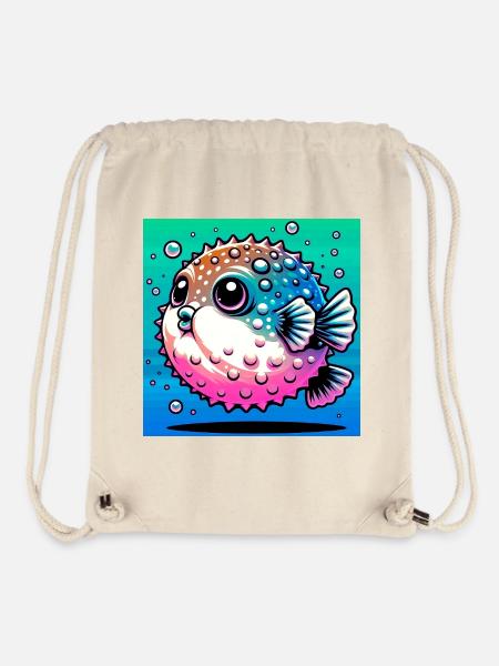 Kugelfisch - Stanley/Stella recycelter Gym Bag - Naturweiß