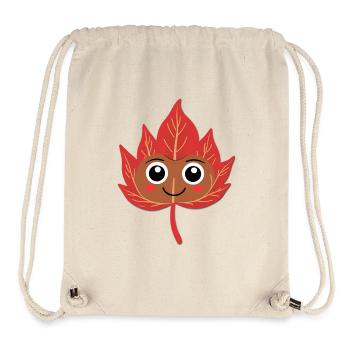 Lächelndes Herbstblatt - Stanley/Stella recycelter Gym Bag - Naturweiß - Vorne