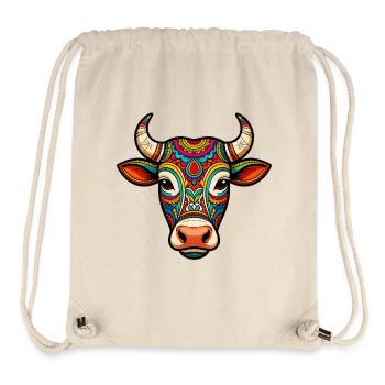Heilige Kuh Buntes Mandala - Stanley/Stella recycelter Gym Bag - Naturweiß - Vorne