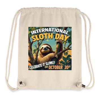 20. Oktober – Internationaler Tag des Faultiers - Stanley/Stella recycelter Gym Bag - Naturweiß - Vorne
