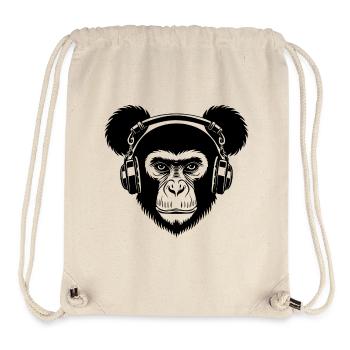 Skateboard Monkey Night Rhythm Street Shirt - Stanley/Stella Recycled Gym Bag - natural - Front