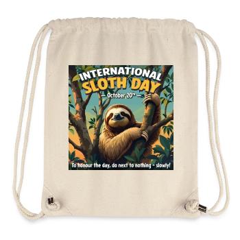 Internationaler Tag des Faultiers – 20. Oktober - Stanley/Stella recycelter Gym Bag - Naturweiß - Vorne