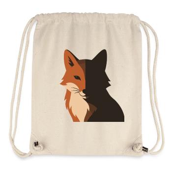 Roter Fuchs Schatten Gesicht Wald Natur Silhouette - Stanley/Stella recycelter Gym Bag - Naturweiß - Vorne