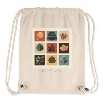 Herbstblatt Mosaik Gitter - Stanley/Stella recycelter Gym Bag - Naturweiß - Vorne