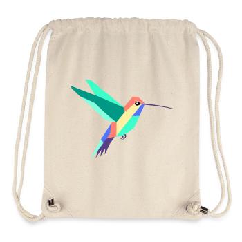 Bunte geometrische Kolibri-Kunst - Stanley/Stella recycelter Gym Bag - Naturweiß - Vorne