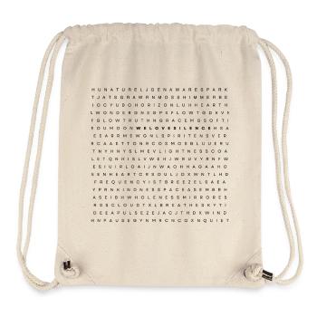 we love silence - Stanley/Stella recycelter Gym Bag - Naturweiß - Vorne