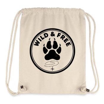 Wild & Free - Stanley/Stella Recycled Gym Bag - natural - Front
