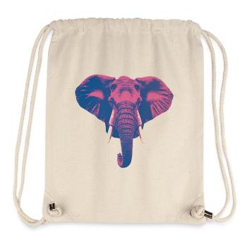 Colorful Elephant Head — Bold Pop Art Design - Stanley/Stella Recycled Gym Bag - natural - Front