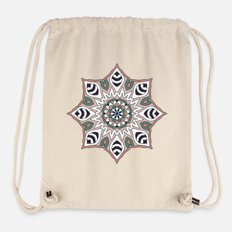Earth Tone Mandala Pattern - Stanley/Stella Recycled Gym Bag - natural