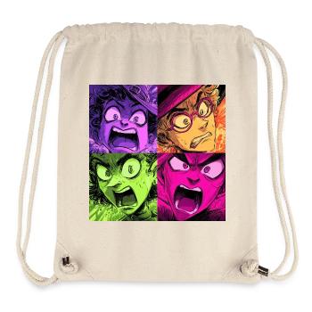 Color Explosion Screams Collage Witches - Stanley/Stella Recycled Gym Bag - natural - Front