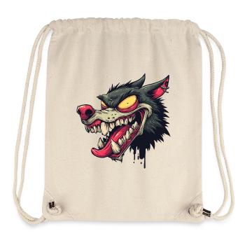 Ferocious Graffiti Wolf Head - Stanley/Stella Recycled Gym Bag - natural - Front