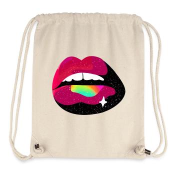 Cosmic Rainbow Lip Kiss - Stanley/Stella Recycled Gym Bag - natural - Front