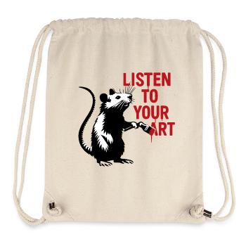 Rat paints your art - Stanley/Stella Recycled Gym Bag - natural - Front