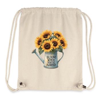 Bloom Where You’re Planted Sunflower Design - Stanley/Stella Recycled Gym Bag - natural - Front