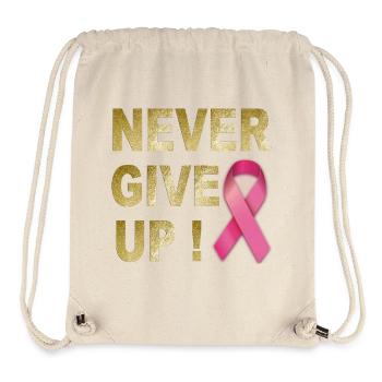 Never Give Up Pink Ribbon - Stanley/Stella Recycled Gym Bag - natural - Front