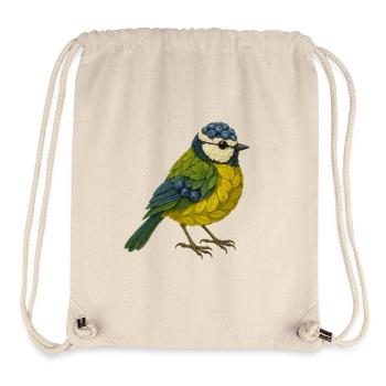 Blaumeise im Naturlook - Stanley/Stella recycelter Gym Bag - Naturweiß - Vorne