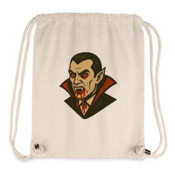 vampire Dracula Illustration Style rétro Halloween - Sac à cordon recyclé Stanley/Stella - blanc naturel - Devant