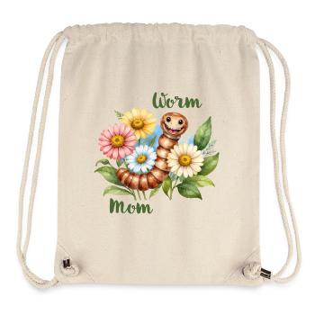 Worm Mom – Regenwurm in Blumen, Aquarell - Stanley/Stella recycelter Gym Bag - Naturweiß - Vorne