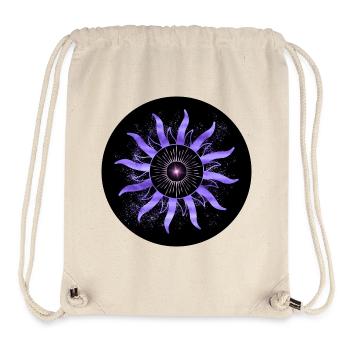 Konzentrische astrale violette Sonne - Stanley/Stella recycelter Gym Bag - Naturweiß - Vorne