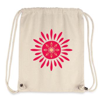 Red Floral Dawn - Stanley/Stella Recycled Gym Bag - natural - Front