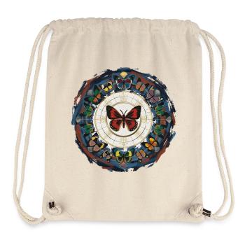Mandala du cercle des papillons - Sac à cordon recyclé Stanley/Stella - blanc naturel - Devant