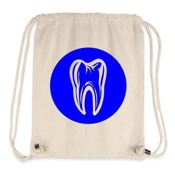 Icône de dentiste dentaire dentaire - Sac à cordon recyclé Stanley/Stella - blanc naturel - Devant