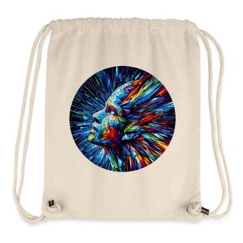 Geometrischer bunter Schrei - Stanley/Stella recycelter Gym Bag - Naturweiß - Vorne