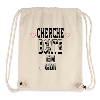 Cherche Bonté en CDI - Sac à cordon recyclé Stanley/Stella - blanc naturel - Devant