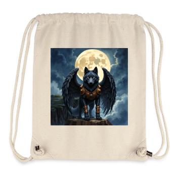 Geflügelter Wolf bei Vollmond - Stanley/Stella recycelter Gym Bag - Naturweiß - Vorne