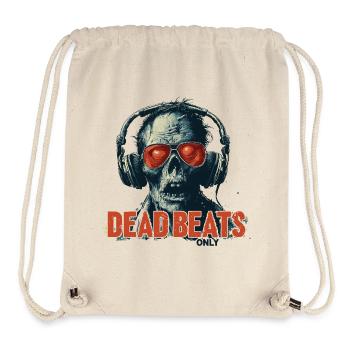 Dead Beats Only - Conception de musique zombie cool - Sac à cordon recyclé Stanley/Stella - blanc naturel - Devant