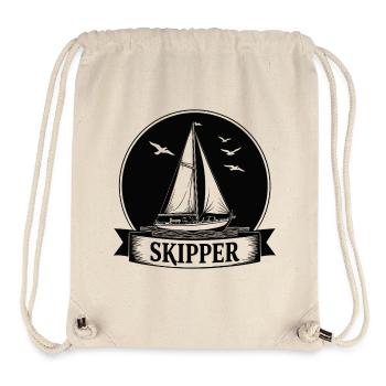Skipper Sailboat Maritime Captain - Stanley/Stella Recycled Gym Bag - natural - Front