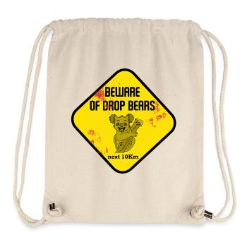 Warning Sign Drop Bears - Stanley/Stella Recycled Gym Bag - natural - Front