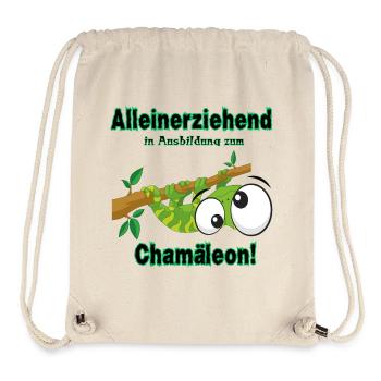 Single parent in training to become a chameleon saying - Stanley/Stella Recycled Gym Bag - natural - Front