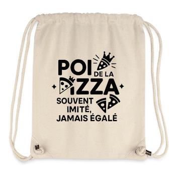 Pizza Couronne Souvenir Unique - Sac à cordon recyclé Stanley/Stella - blanc naturel - Devant