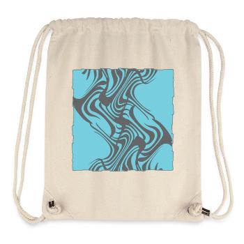 Zebraisches Muster Cyan - Stanley/Stella recycelter Gym Bag - Naturweiß - Vorne