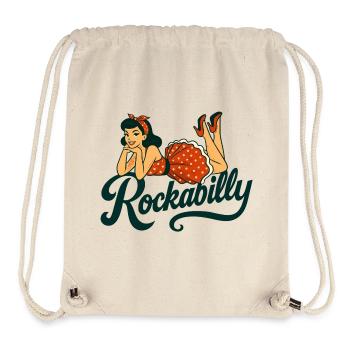 Rockabilly Pin-Up Woman 50s Reclining Petticoat - Stanley/Stella Recycled Gym Bag - natural - Front